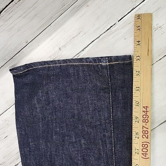 Paige Premium Denim Women’s Size 26 Fairfax Boot Cut Denim Jeans Rear Flaps Dark - Picture 11 of 12